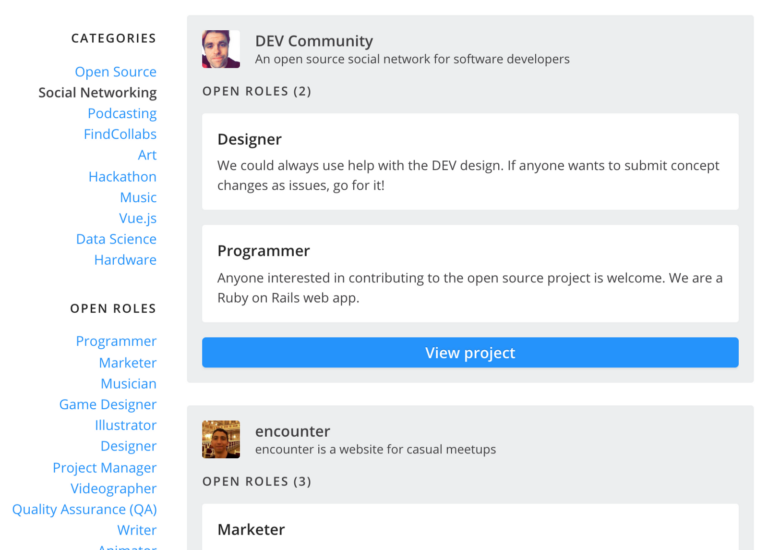 Discoverability at the FindCollabs Hackathon