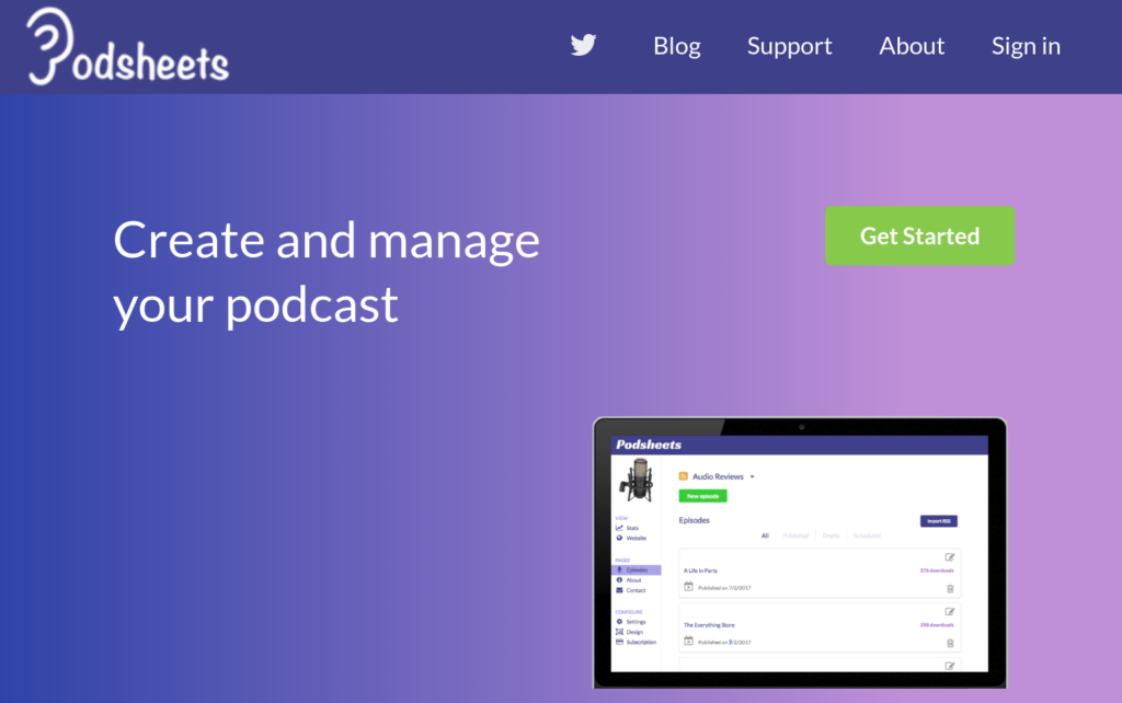 Podsheets: Open Source Podcasting