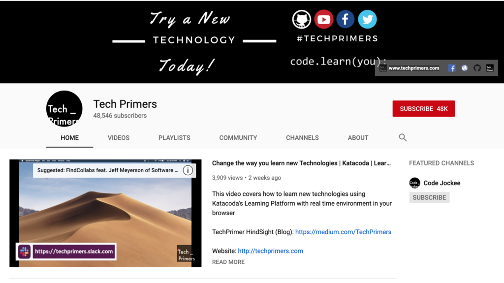 TechPrimers: Software Engineering YouTube with Ajay Kumar