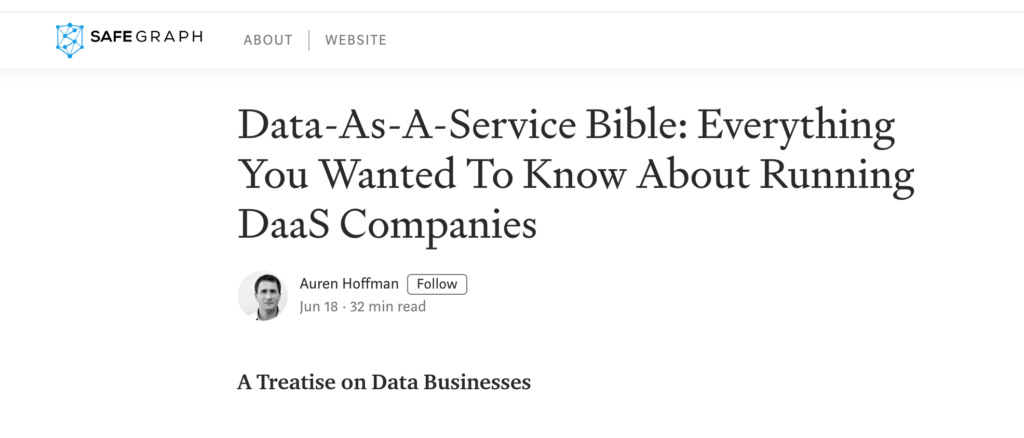 Data-As-A-Service with Auren Hoffman